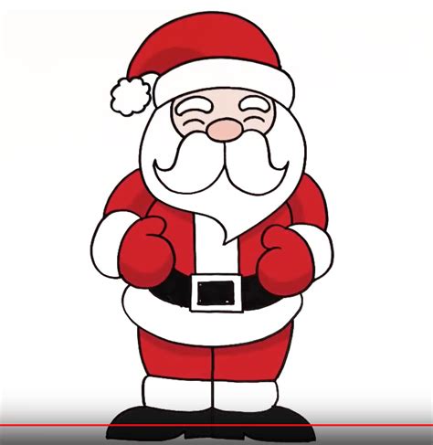 draw easy santa claus|santa claus drawing sketch.